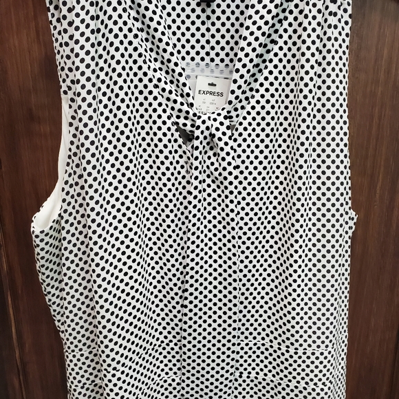 Express Polka Dot Long Dress - Picture 2 of 6